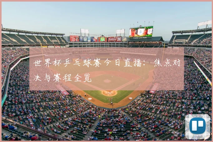 世界杯乒乓球赛今日直播:焦点对决与赛程全览